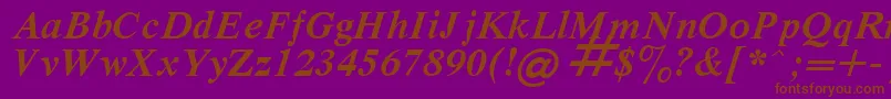 RespectBoldItalic Font – Brown Fonts on Purple Background