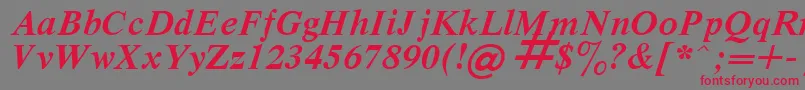 RespectBoldItalic Font – Red Fonts on Gray Background