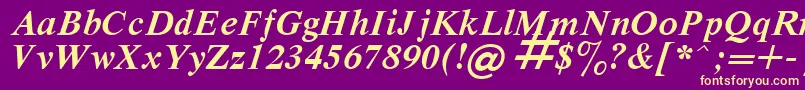 RespectBoldItalic Font – Yellow Fonts on Purple Background