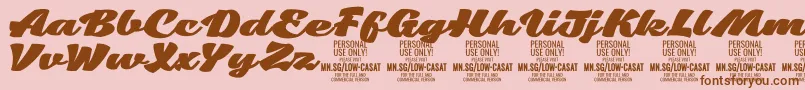 LowcasatfatPersonalUse Font – Brown Fonts on Pink Background