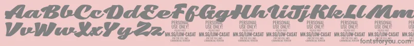 LowcasatfatPersonalUse Font – Gray Fonts on Pink Background