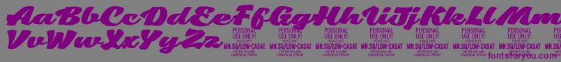 LowcasatfatPersonalUse Font – Purple Fonts on Gray Background