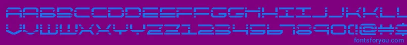 フォントQuickquickBold – 紫色の背景に青い文字