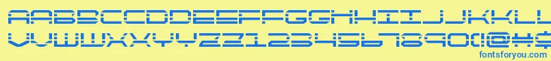 QuickquickBold-fontti – siniset fontit keltaisella taustalla