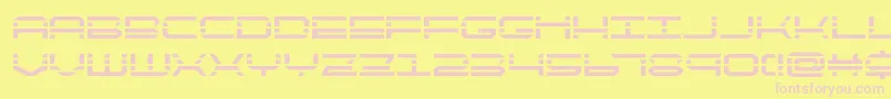QuickquickBold-fontti – vaaleanpunaiset fontit keltaisella taustalla