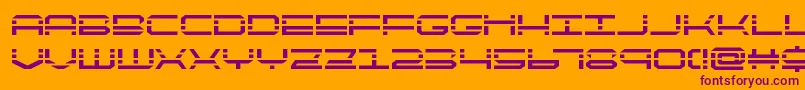 フォントQuickquickBold – オレンジの背景に紫のフォント