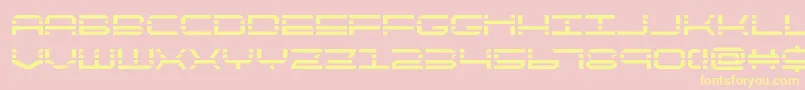 QuickquickBold-fontti – keltaiset fontit vaaleanpunaisella taustalla