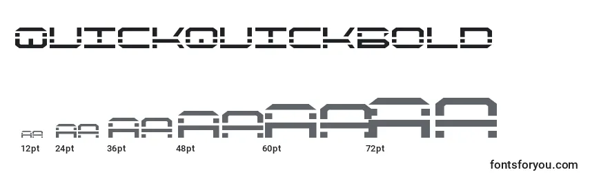 Tamanhos de fonte QuickquickBold