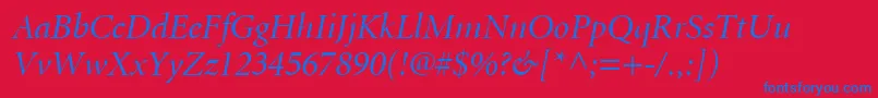 AtlantixDisplaySsiDisplayItalic Font – Blue Fonts on Red Background