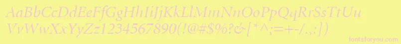 AtlantixDisplaySsiDisplayItalic Font – Pink Fonts on Yellow Background