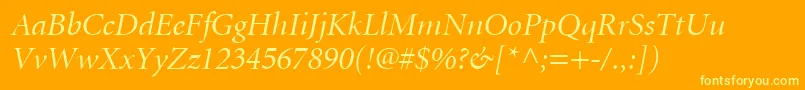 AtlantixDisplaySsiDisplayItalic Font – Yellow Fonts on Orange Background