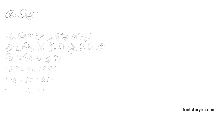 Schriftart CeciliaScript (109399) – Alphabet, Zahlen, spezielle Symbole