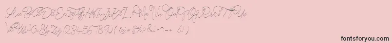 Police CeciliaScript – polices noires sur fond rose