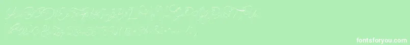CeciliaScript Font – White Fonts on Green Background