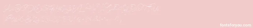 CeciliaScript-Schriftart – Weiße Schriften auf rosa Hintergrund