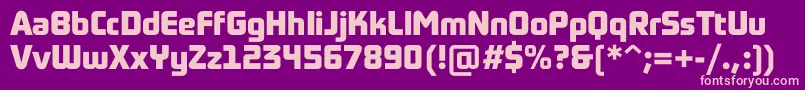 Sochi2014Bold Font – Pink Fonts on Purple Background