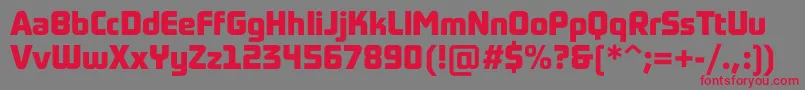 フォントSochi2014Bold – 赤い文字の灰色の背景