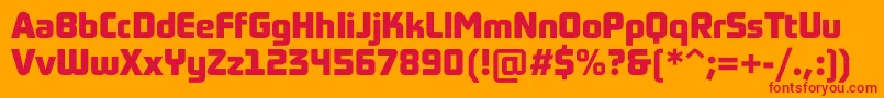 Sochi2014Bold Font – Red Fonts on Orange Background