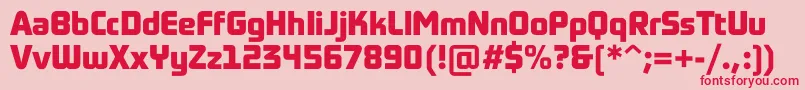 フォントSochi2014Bold – ピンクの背景に赤い文字