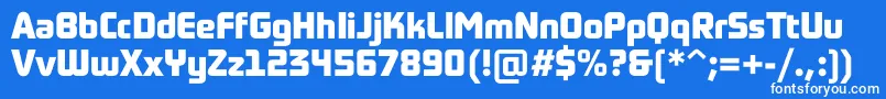 Police Sochi2014Bold – polices blanches sur fond bleu