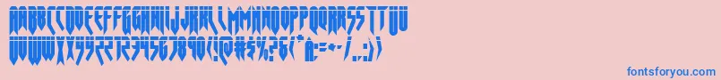 Opusmagnuslasercondフォントについての詳細 フォントOpusmagnuslasercond – ピンクの背景に青い文字