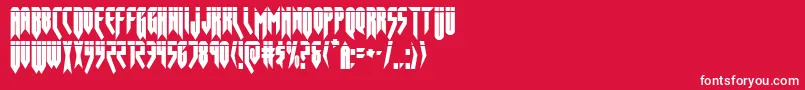 Opusmagnuslasercond Font – White Fonts on Red Background