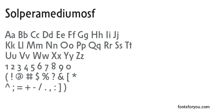 Czcionka Solperamediumosf – alfabet, cyfry, specjalne znaki