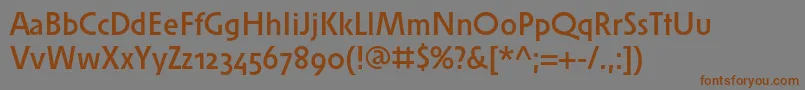 Шрифт Solperamediumosf – коричневые шрифты на сером фоне