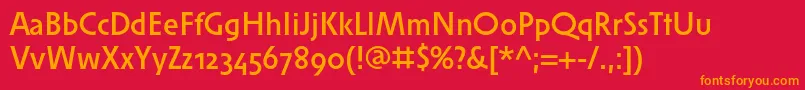 Solperamediumosf Font – Orange Fonts on Red Background