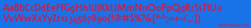 Solperamediumosf Font – Red Fonts on Blue Background