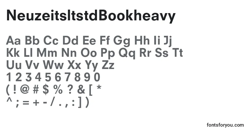 Шрифт NeuzeitsltstdBookheavy – алфавит, цифры, специальные символы