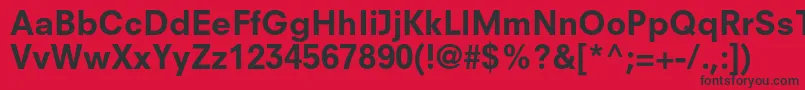 NeuzeitsltstdBookheavy Font – Black Fonts on Red Background