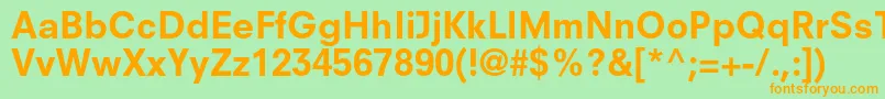 NeuzeitsltstdBookheavy Font – Orange Fonts on Green Background