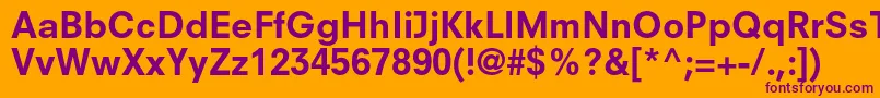 NeuzeitsltstdBookheavy Font – Purple Fonts on Orange Background