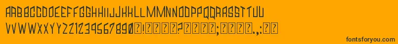 Jagged Font – Black Fonts on Orange Background