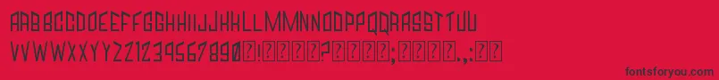Fonte Jagged – fontes pretas em um fundo vermelho