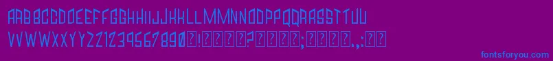 Jagged Font – Blue Fonts on Purple Background
