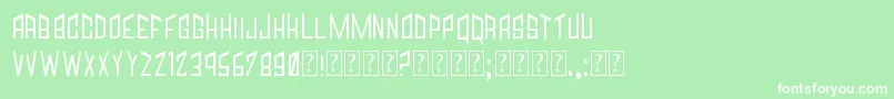 Jagged Font – White Fonts on Green Background