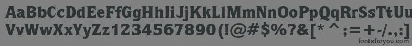 QuorumBlackBt-Schriftart – Schwarze Schriften auf grauem Hintergrund