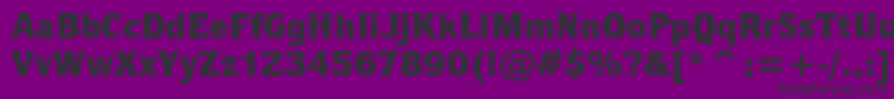 Czcionka QuorumBlackBt – czarne czcionki na fioletowym tle
