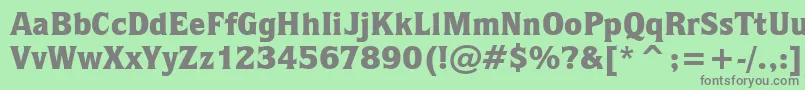 Czcionka QuorumBlackBt – szare czcionki na zielonym tle