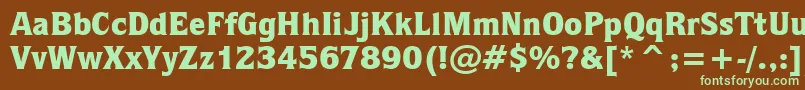 fuente QuorumBlackBt – Fuentes Verdes Sobre Fondo Marrón