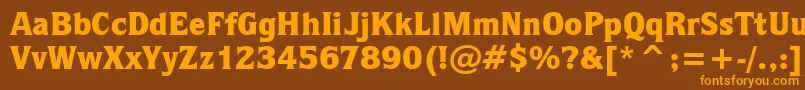 fuente QuorumBlackBt – Fuentes Naranjas Sobre Fondo Marrón