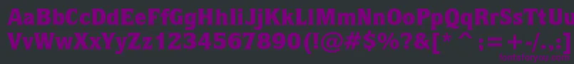 Czcionka QuorumBlackBt – fioletowe czcionki na czarnym tle