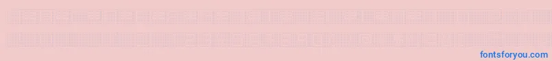 Шрифт BackToHeavyCoatFatGroundPoint – синие шрифты на розовом фоне