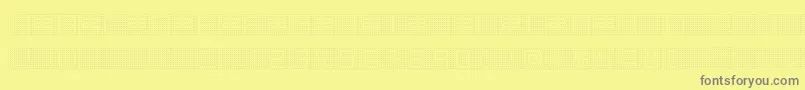 BackToHeavyCoatFatGroundPoint-fontti – harmaat kirjasimet keltaisella taustalla