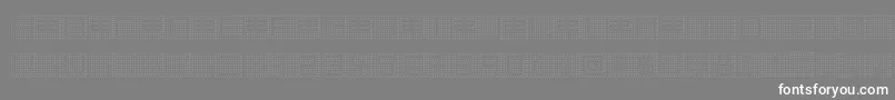 Шрифт BackToHeavyCoatFatGroundPoint – белые шрифты на сером фоне