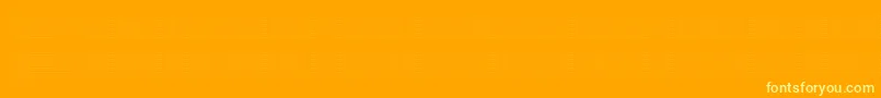 BackToHeavyCoatFatGroundPoint-Schriftart – Gelbe Schriften auf orangefarbenem Hintergrund
