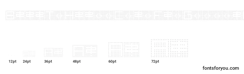 Größen der Schriftart BackToHeavyCoatFatGroundPoint