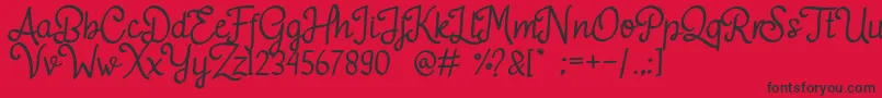 Adelitha Font – Black Fonts on Red Background